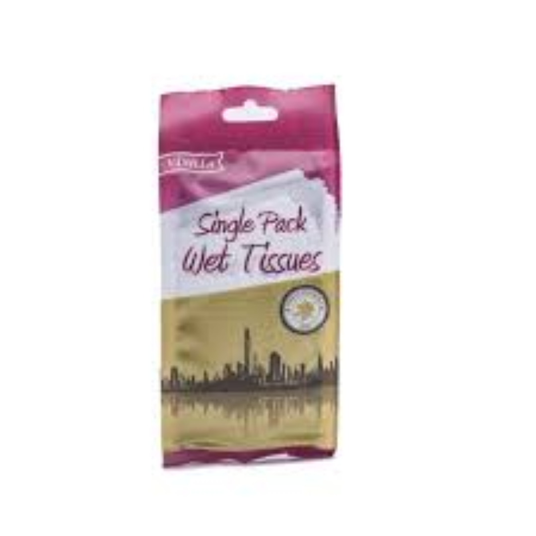 ARYUV SINGLE PACK WET TISSUES VANILLA FRAGRANCE 10PC